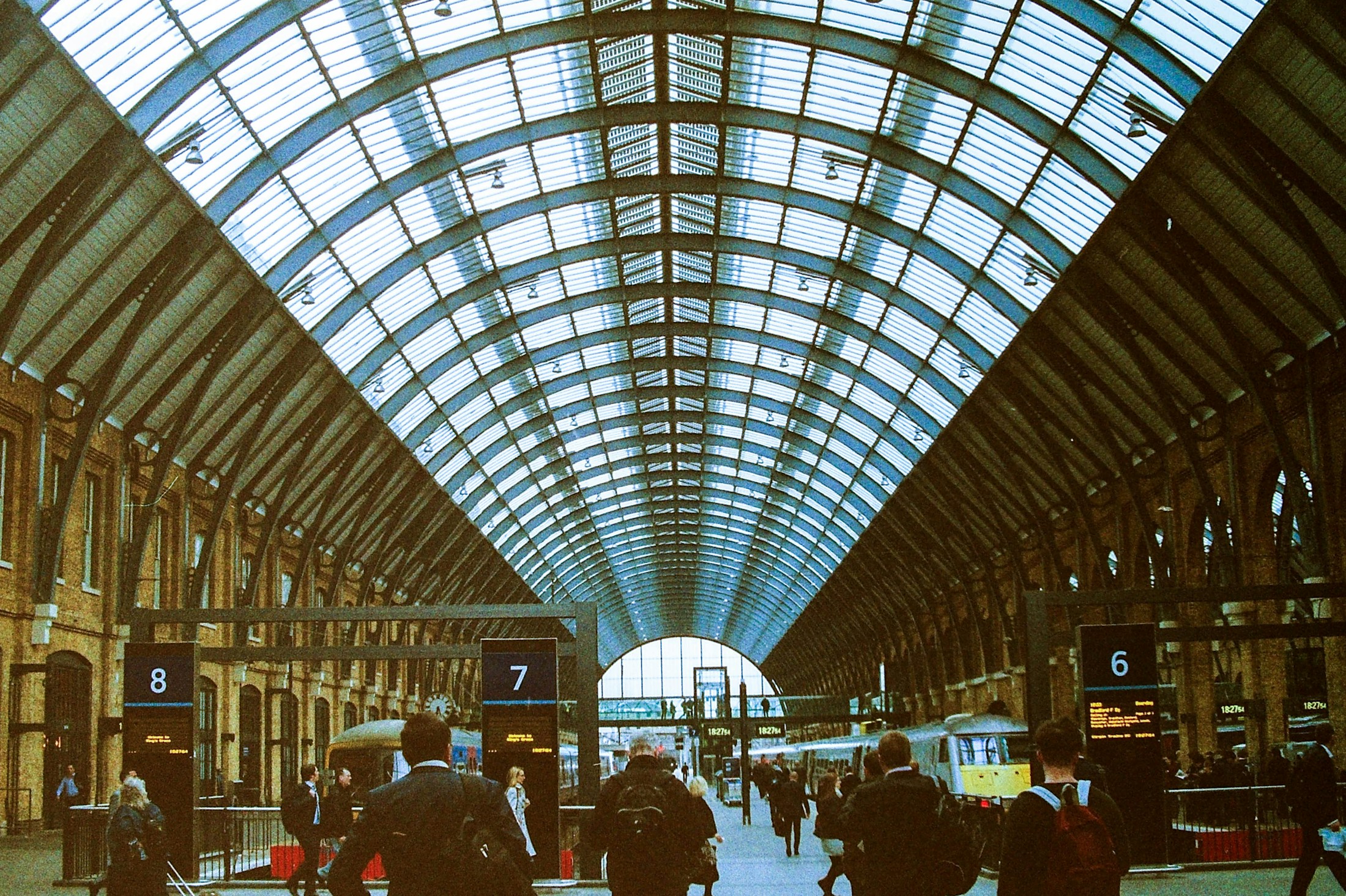 People moving through the concourse at King’s Cross station.